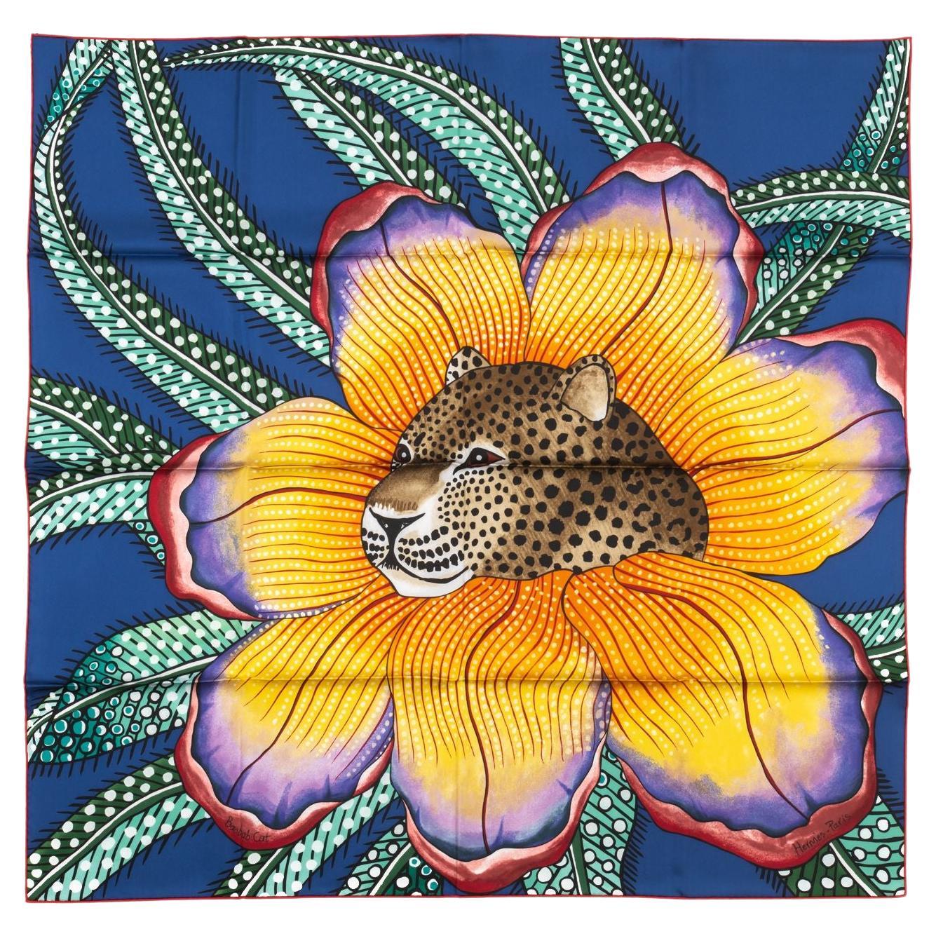 Hermès New Blue "Baobab" Silk Scarf