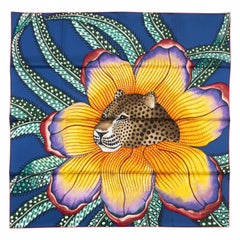 Hermès New Blue "Baobab" Silk Scarf