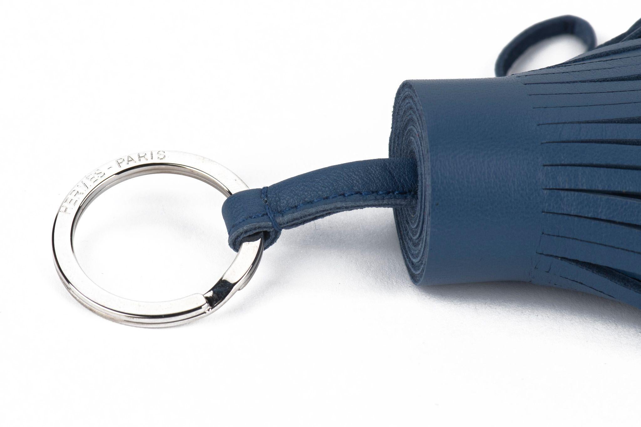 Women's or Men's Hermès New Blue Brighton Carmen Keychain For Sale