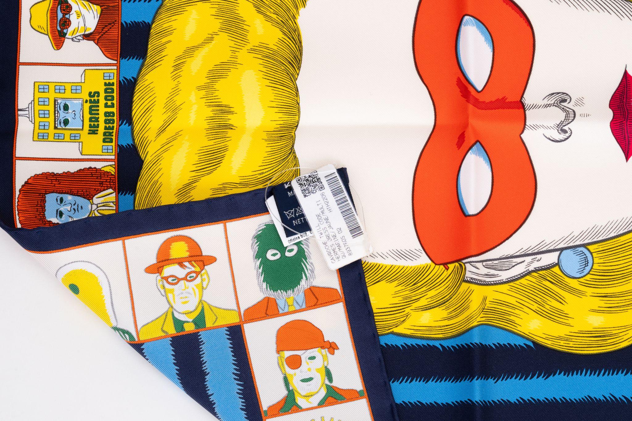 Hermès New Blue Dress Code Gavroche Unisexe en vente