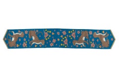 Hermes New Blue Guepards Silk Stole