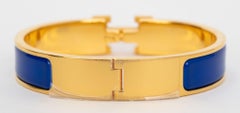 Hermes New Blue Thin Clic H Bracelet