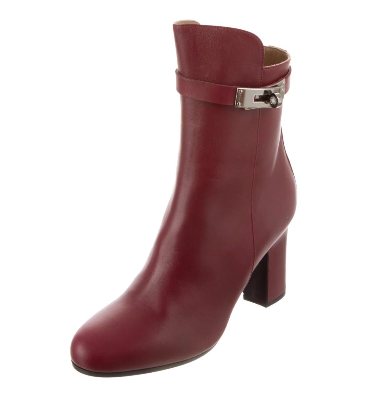 hermes red boots