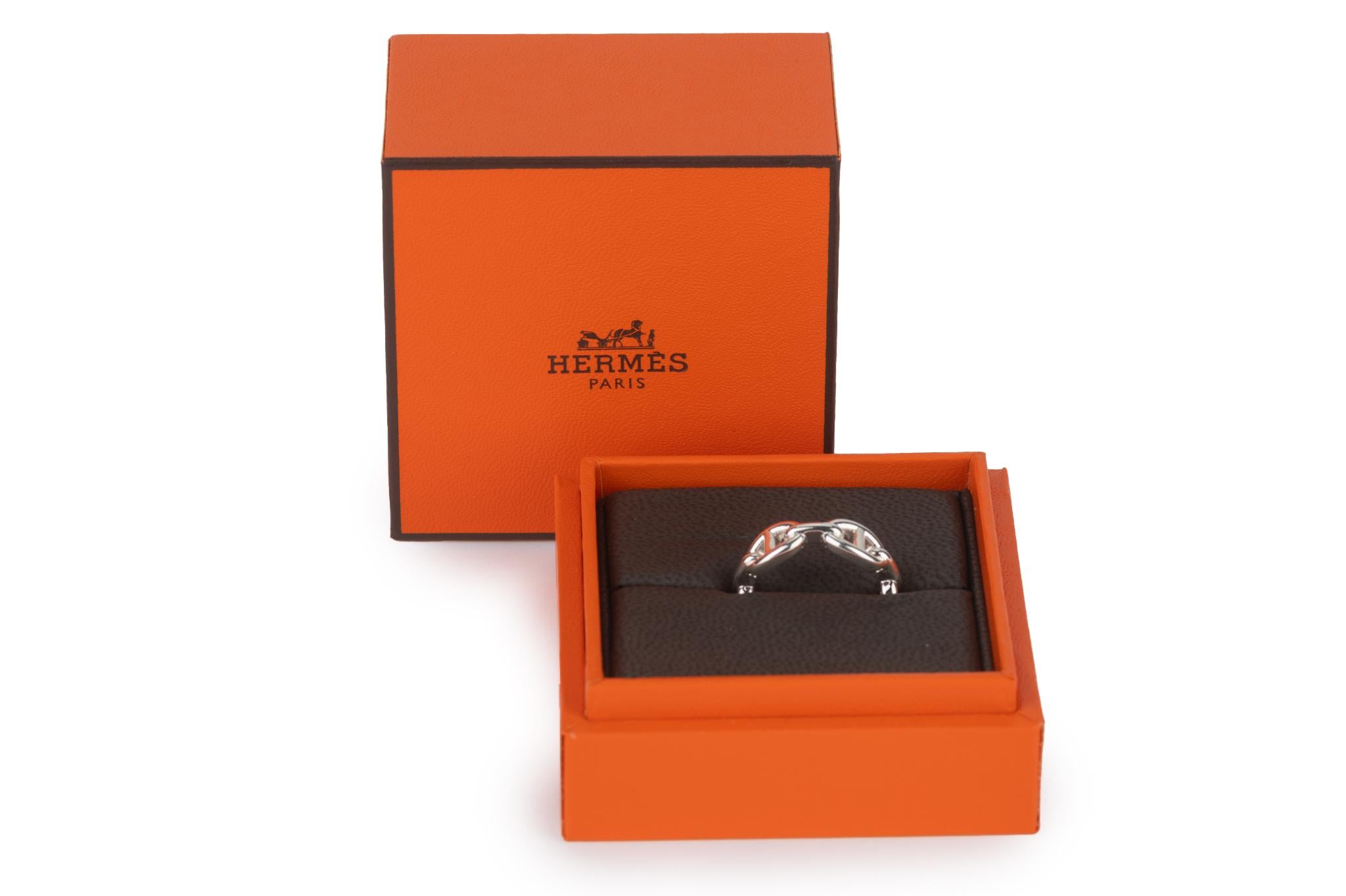 Hermès New Chaine D'Ancre Sterling Ring For Sale 3