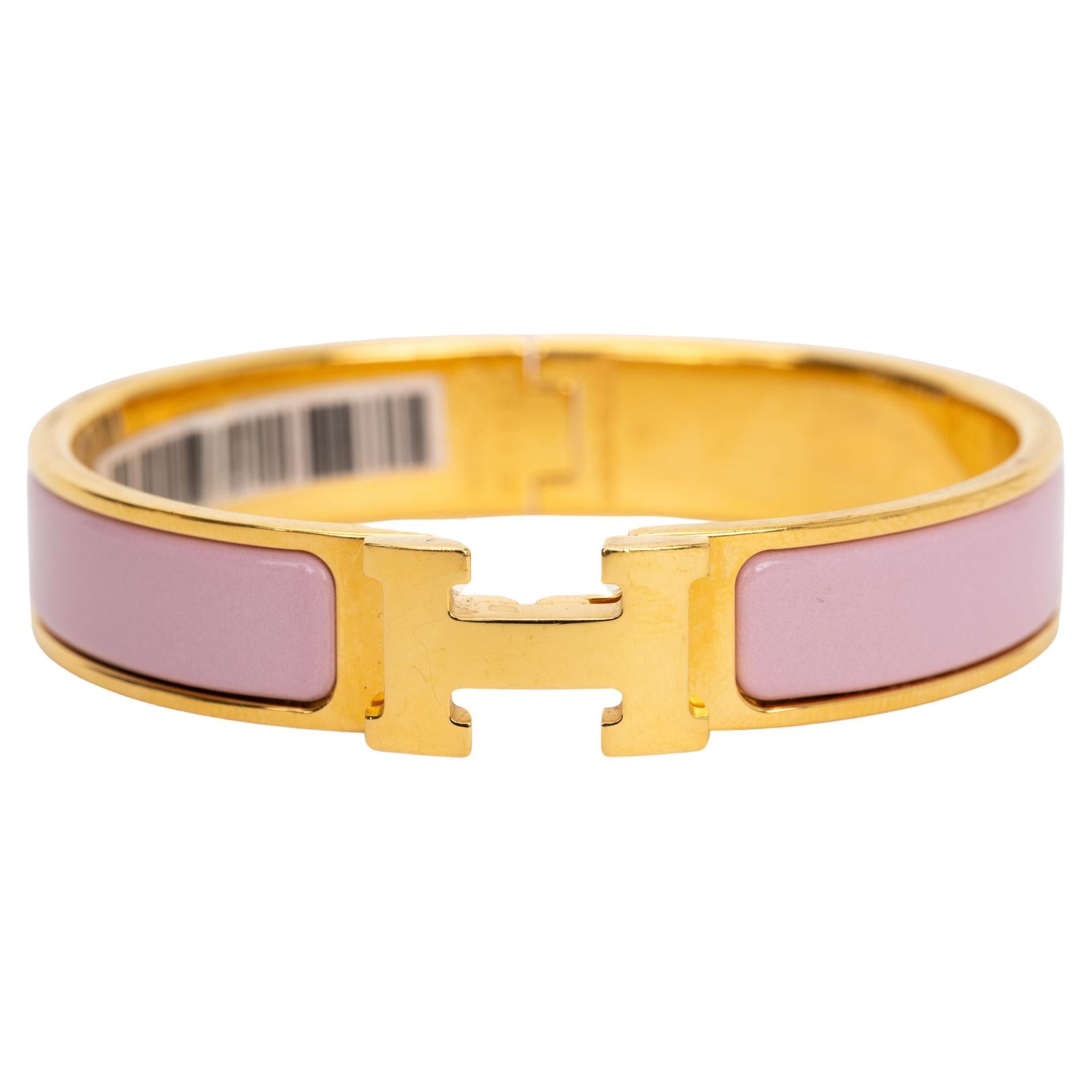 Hermes Nueva Pulsera Clic H Rosa Nacarat en venta