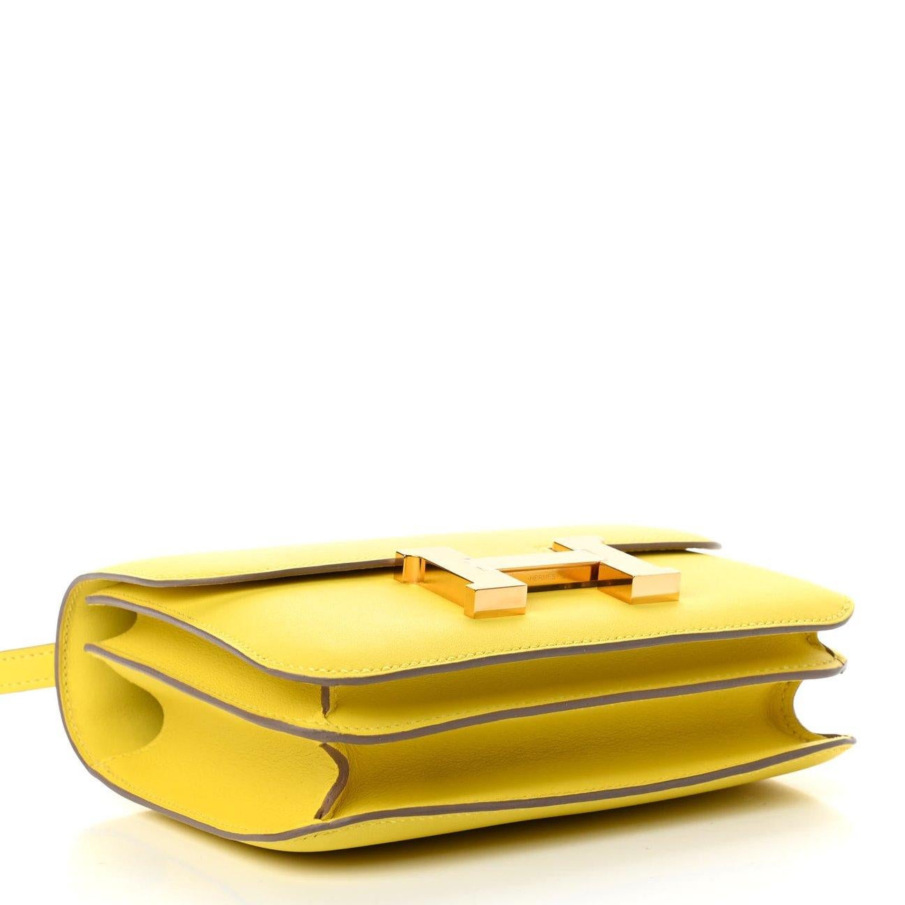 Constance 18 Lime Swift Gold Mini-Schultertasche mit Klappe für den Abend im Zustand „Neu“ im Angebot in Chicago, IL