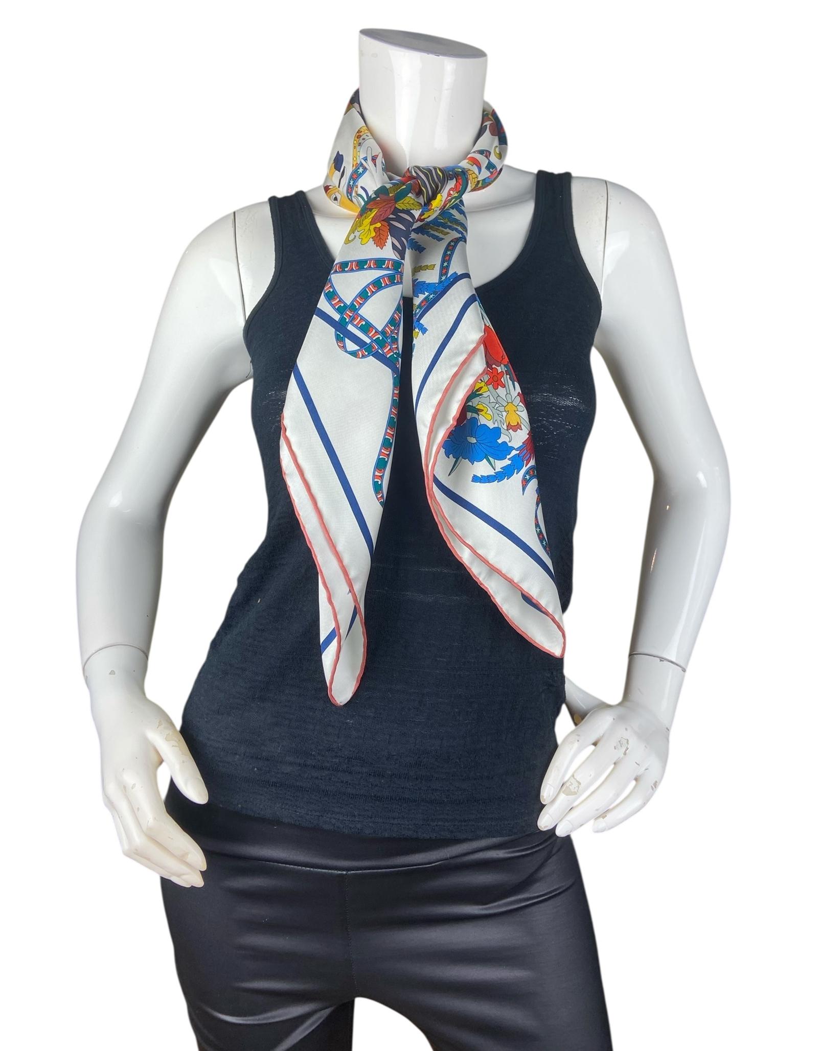 Hermes NEW Craie/ Juane Soleil Le Sacre Des Saisons 90cm Silk Scarf designed by Pierre Marie

Made In: France
Color: Craie/ Juane Soleil
Materials: 100% Silk
Overall Condition: Excellent, like new with tag attached
Includes: Hermes tag
Retail: $620