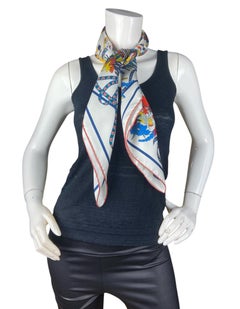 Hermes NEW Craie/ Juane Soleil Le Sacre Des Saisons 90cm Silk Scarf