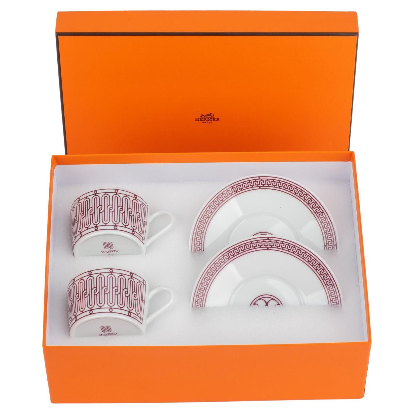 Hermès New Cups and Saucer Set For Sale
