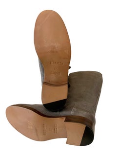 Hermès New Land Boots en cuir vieilli