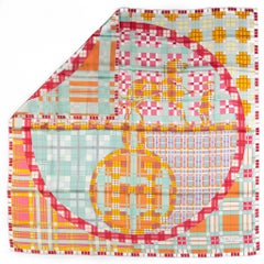 Hermès New Ex Libris a Carreaux Shawl