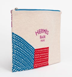 Hermès New Fish Toile Pochette Unisex