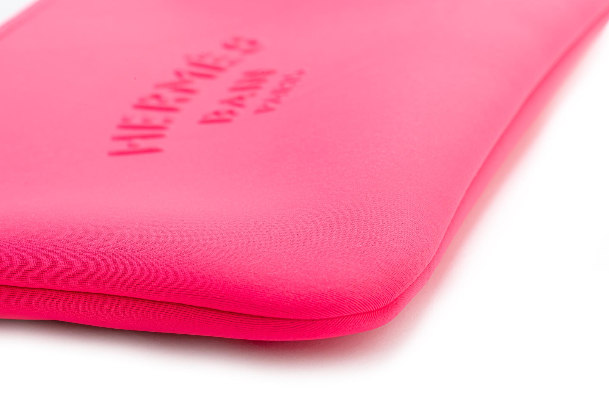 Hermès New Fuchsia Neoprene Pouch In New Condition In West Hollywood, CA
