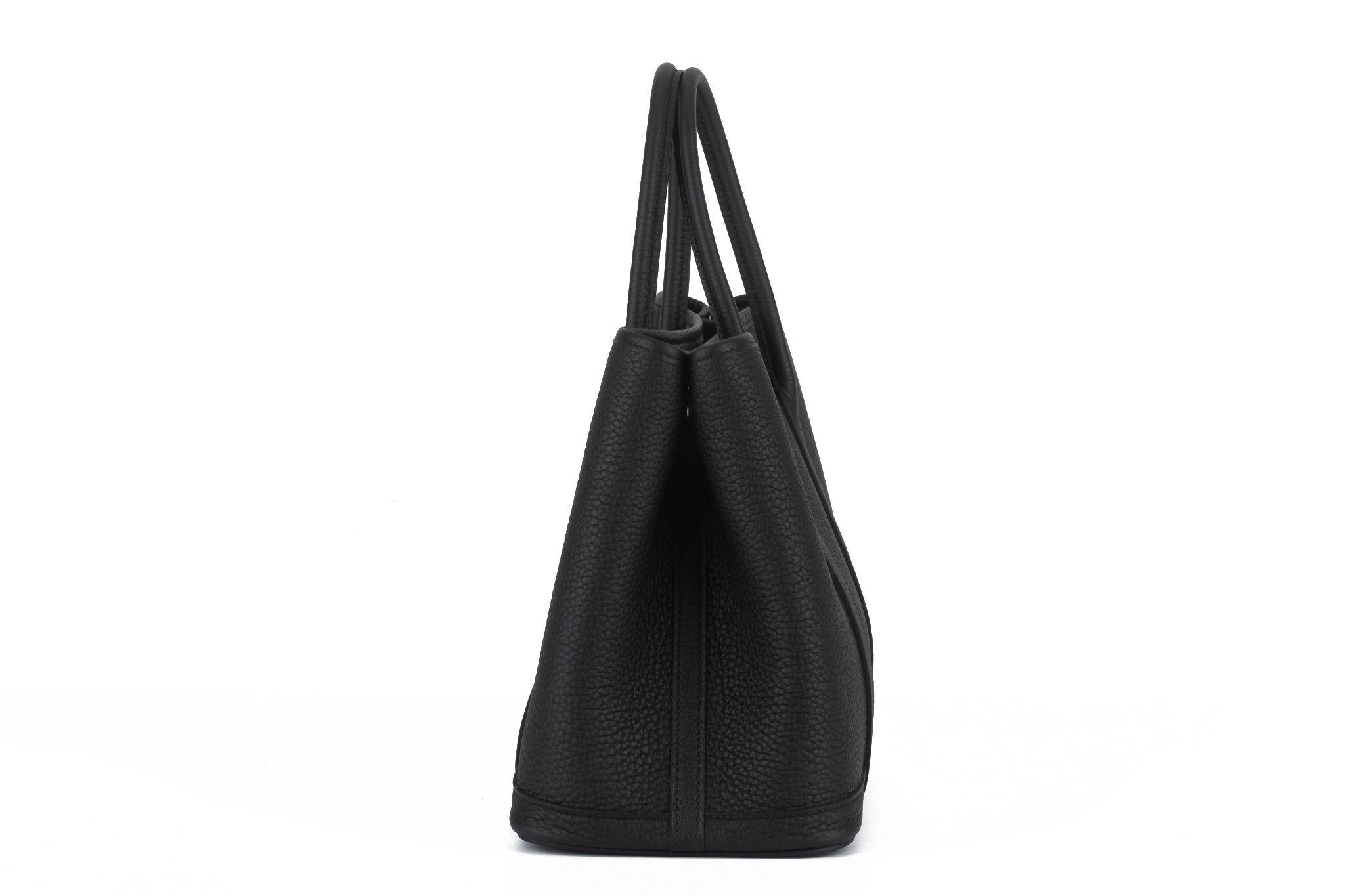 Hermès New Garden Party PM Black Negonda In New Condition For Sale In West Hollywood, CA