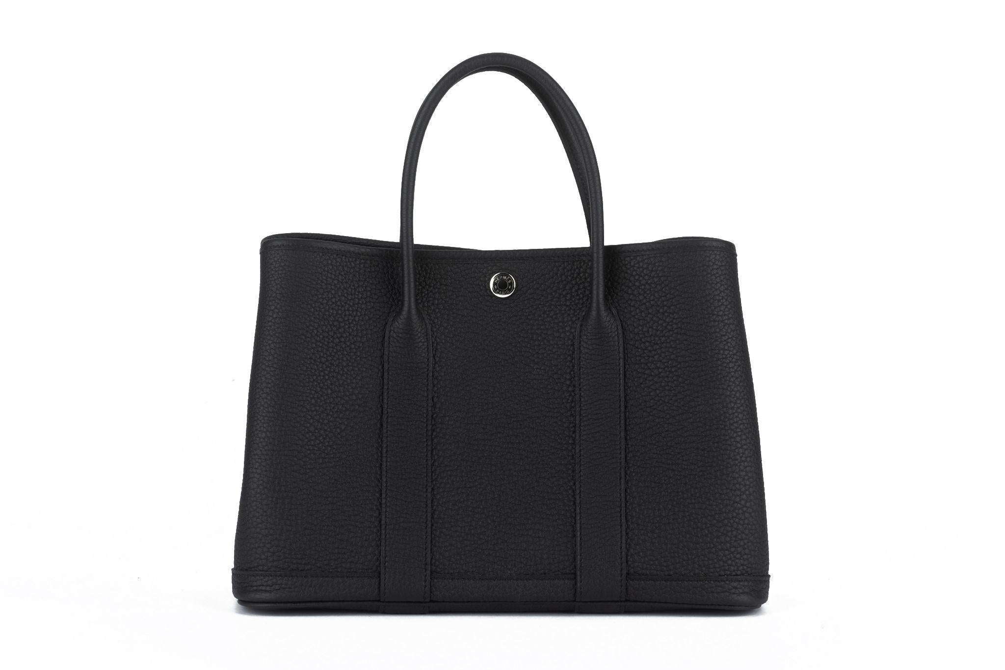 Women's Hermès New Garden Party PM Black Negonda For Sale