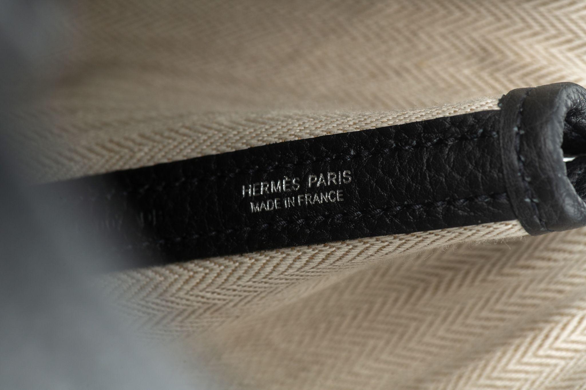 Hermès New Garden Party PM Black Negonda For Sale 5