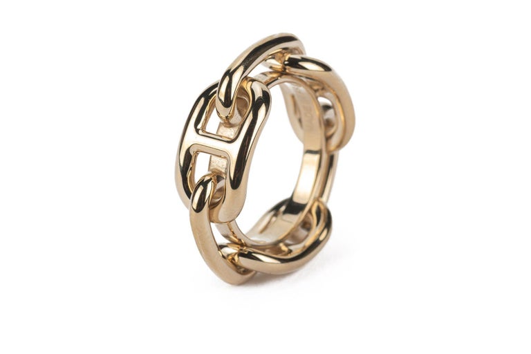 Anneau Pour Foulard Hermès Plaqué Or - Bague De Foulard Carrée, Occasion