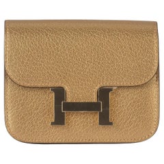 Portafoglio Hermès New Gold Costance Slim