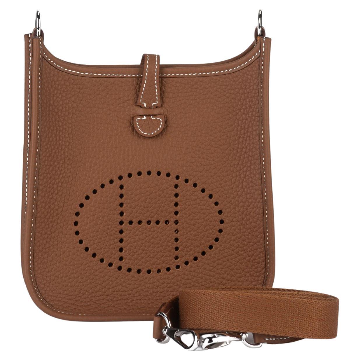 Hermès New Gold Mini Evelyne Bag