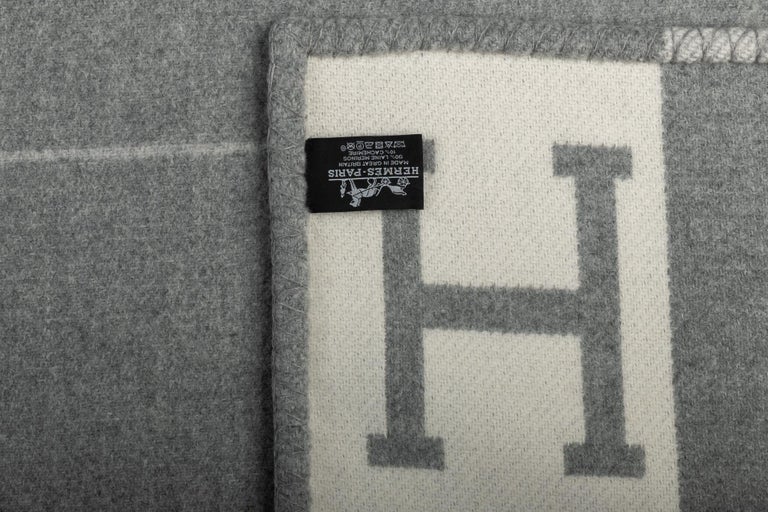 Hermès New Grey Avalon Blanket For Sale at 1stDibs
