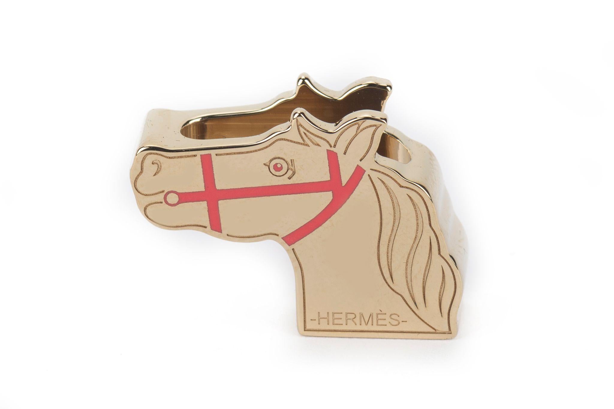 Black Hermès New Horse Twilly Scarf Ring For Sale