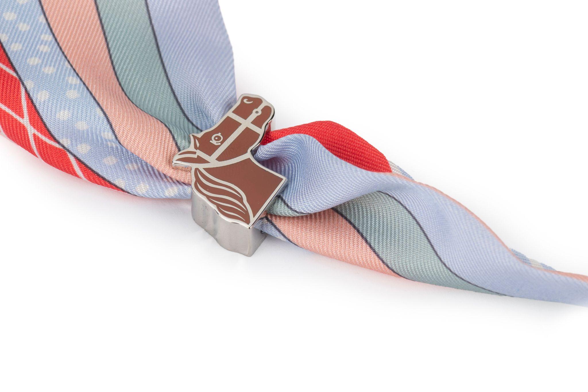 Women's or Men's Hermès New Horse Twilly Scarf Ring For Sale