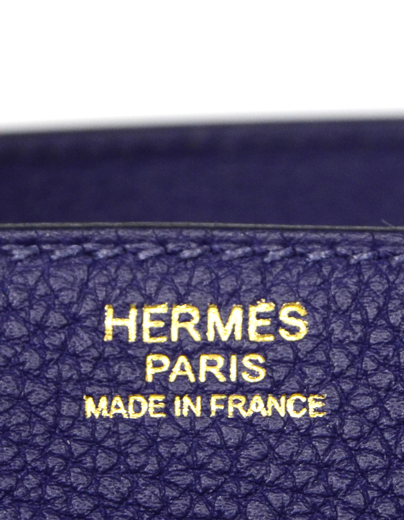 Hermes NEW IN BOX 2018 Bleu Blue Encre Togo Leather 30cm Birkin Bag w/ GHW 1