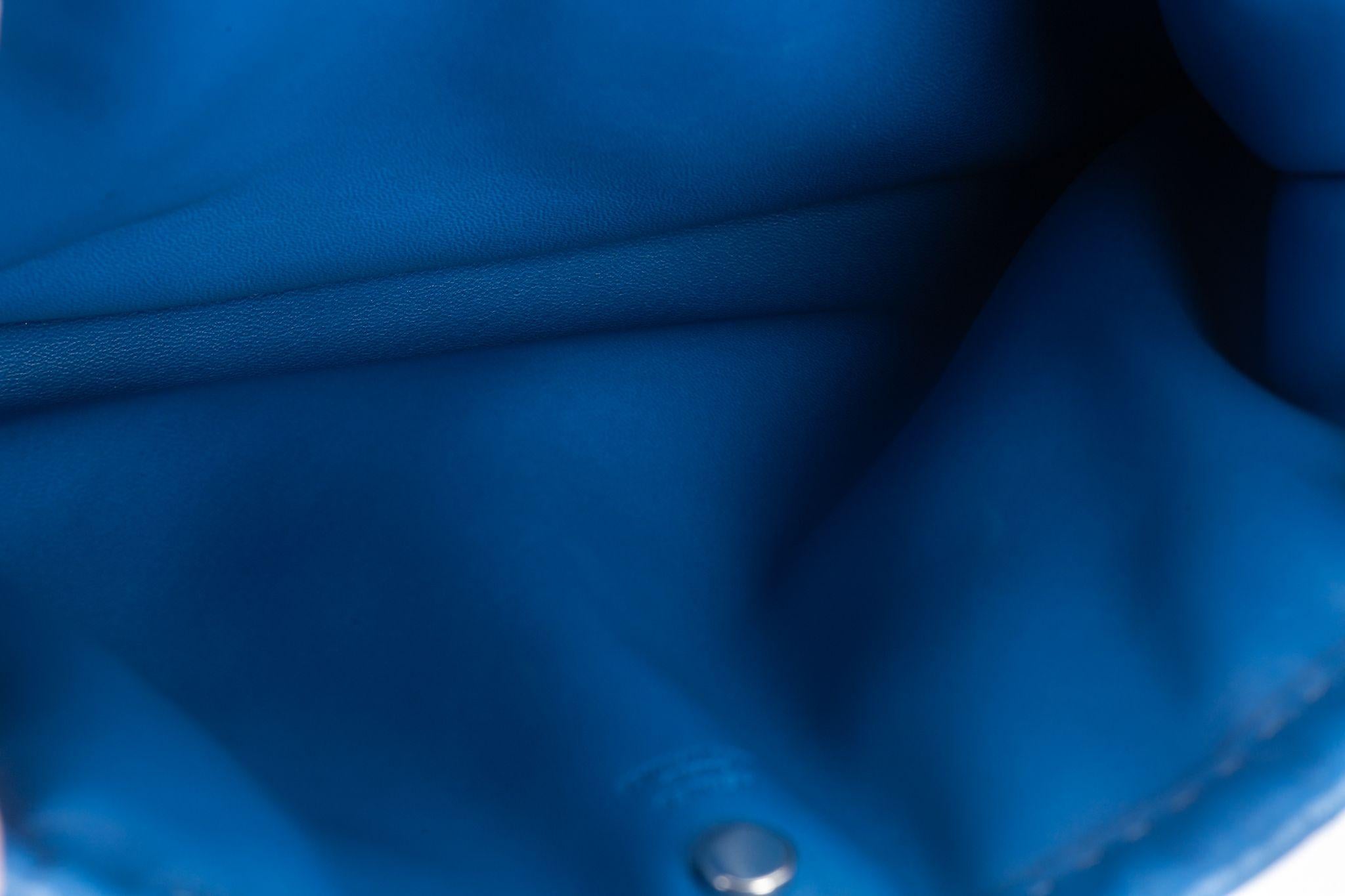 Hermès Nuovo in Scatola Pilo Pouch in Blu in vendita 4