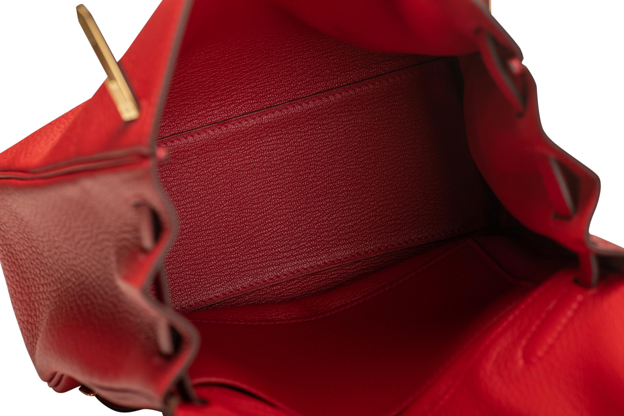 Hermès New in Box Rouge Kelly Backpack Bag en vente 1