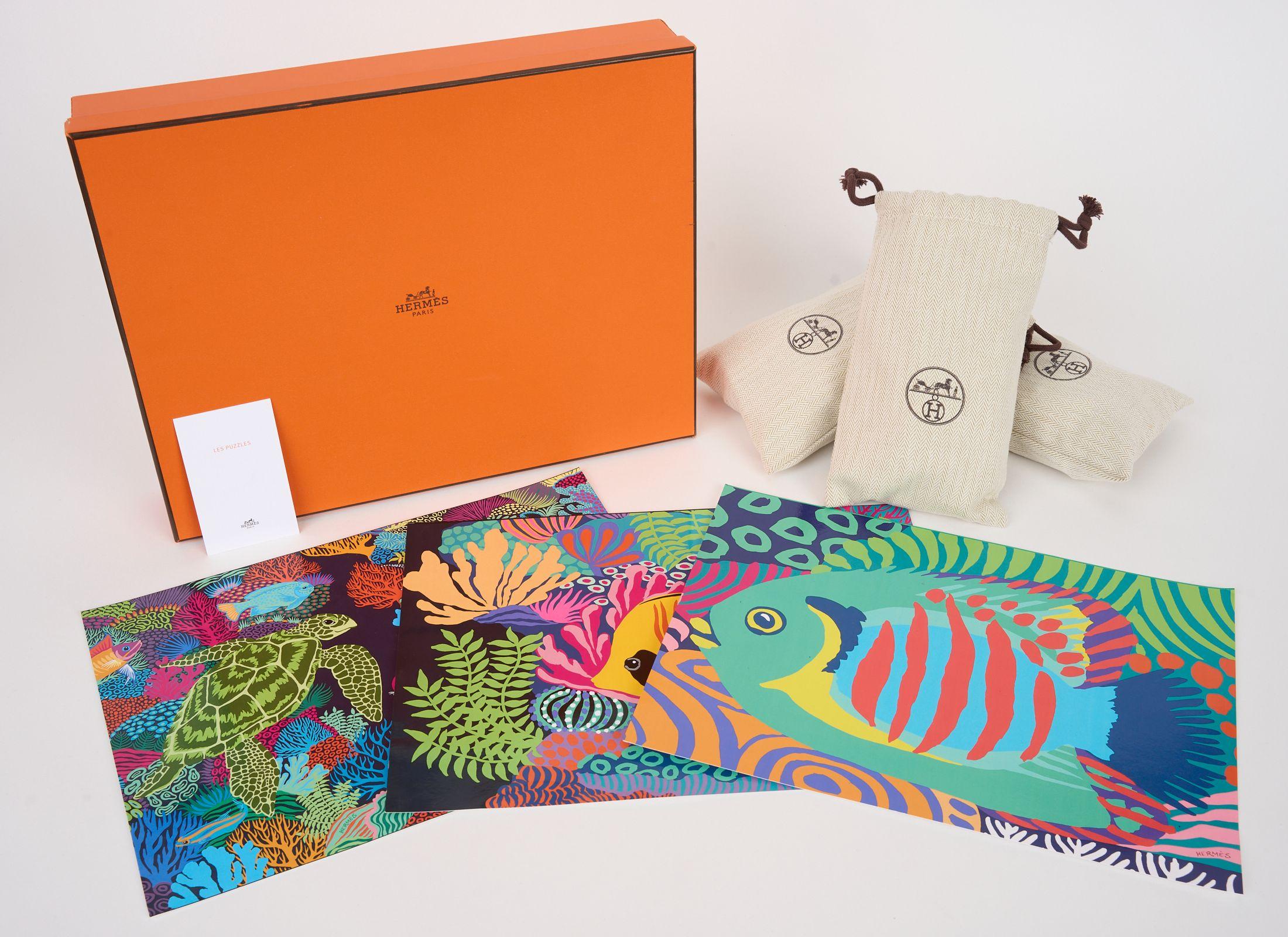 Hermès Nuovo In Scatola Set Di 3 Puzzle In condizioni Nuovo in vendita a West Hollywood, CA
