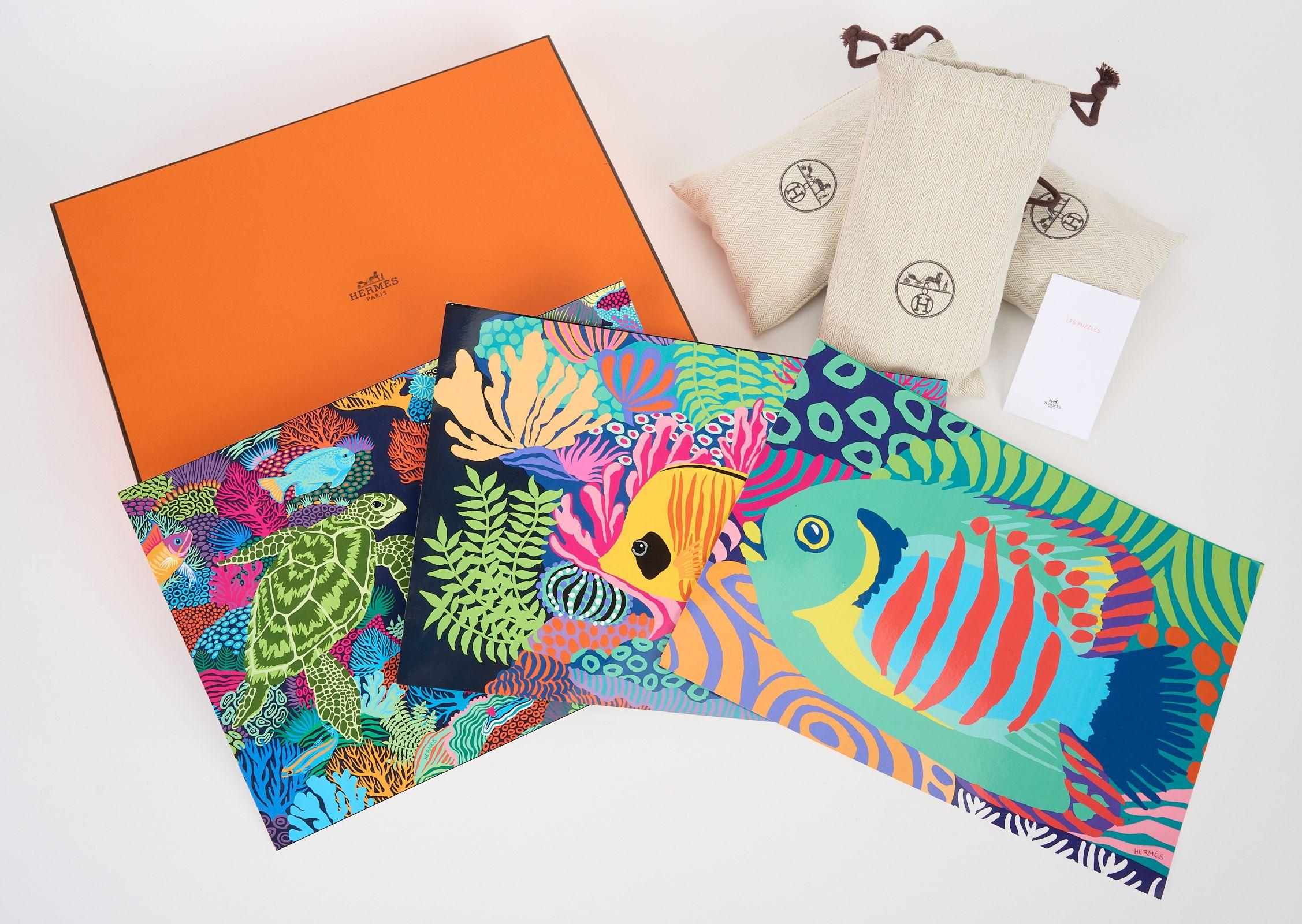 da uomo o donna Hermès Nuovo In Scatola Set Di 3 Puzzle in vendita