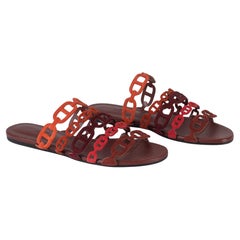 Hermès Nuovo In scatola Sandali Thalassa Chevre Velours