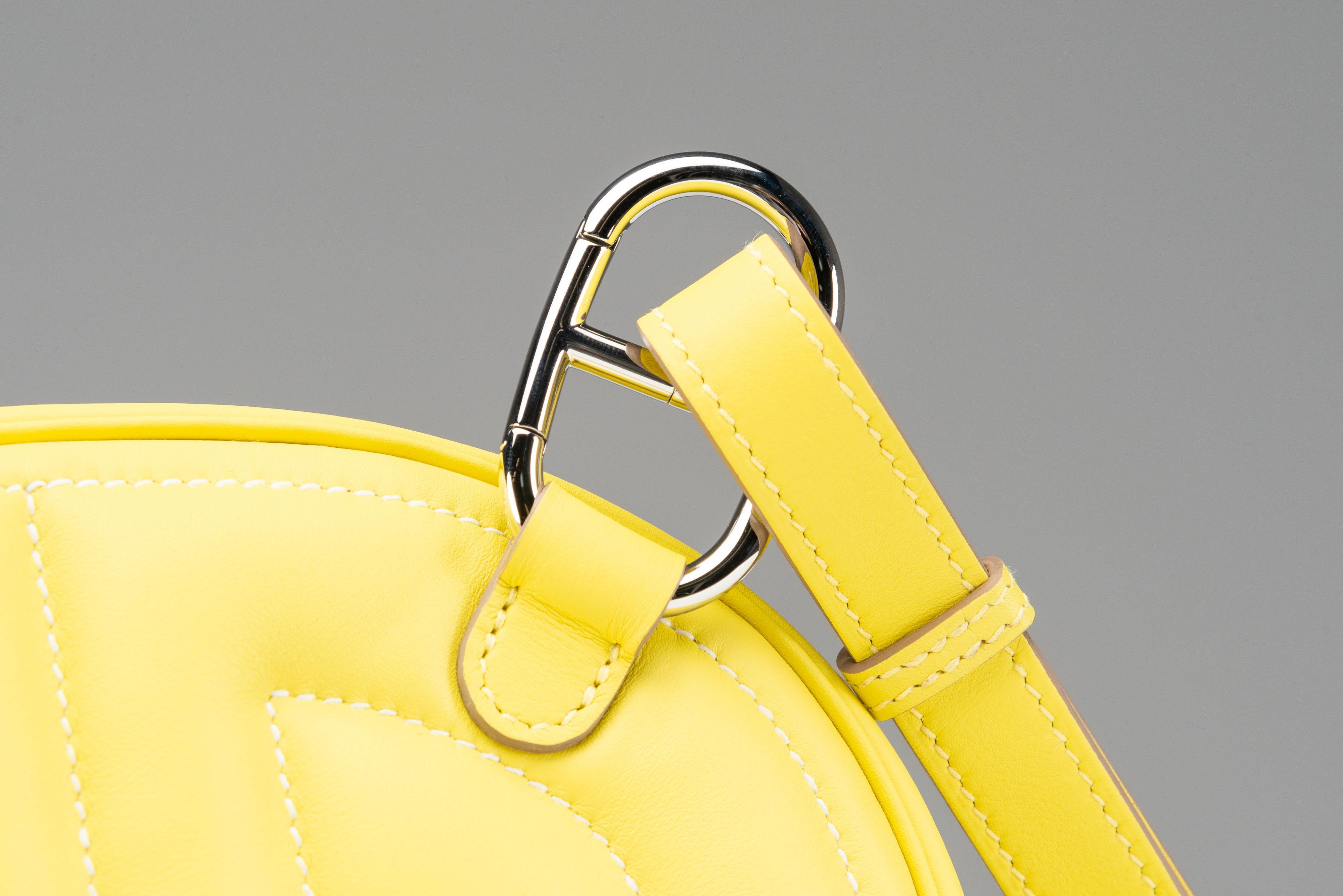 Hermes NEW In-The-Loop Lime Swift Verso Gürteltasche Palladium Hardware im Angebot 6