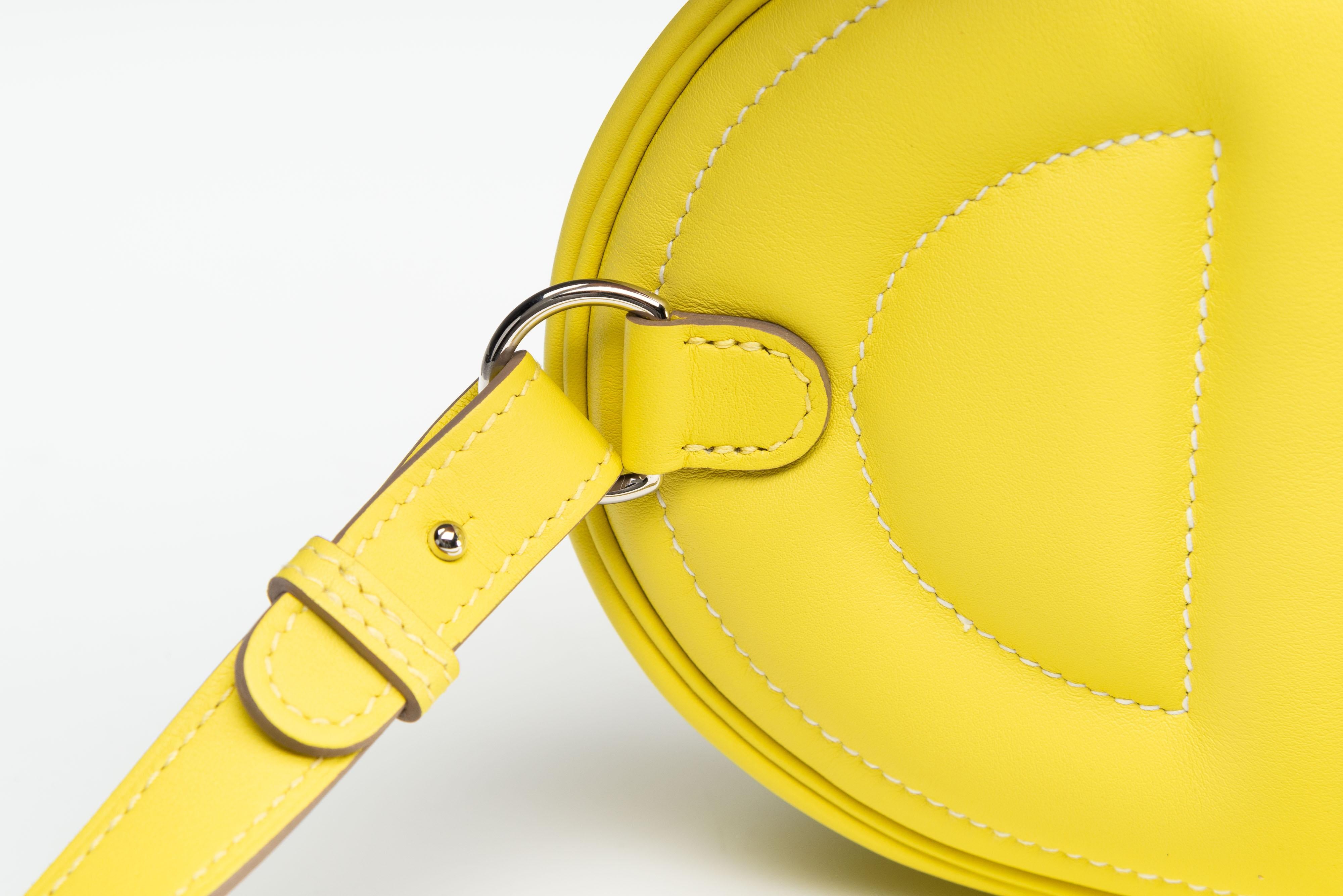 Hermes NEW In-The-Loop Lime Swift Verso Gürteltasche Palladium Hardware im Angebot 7