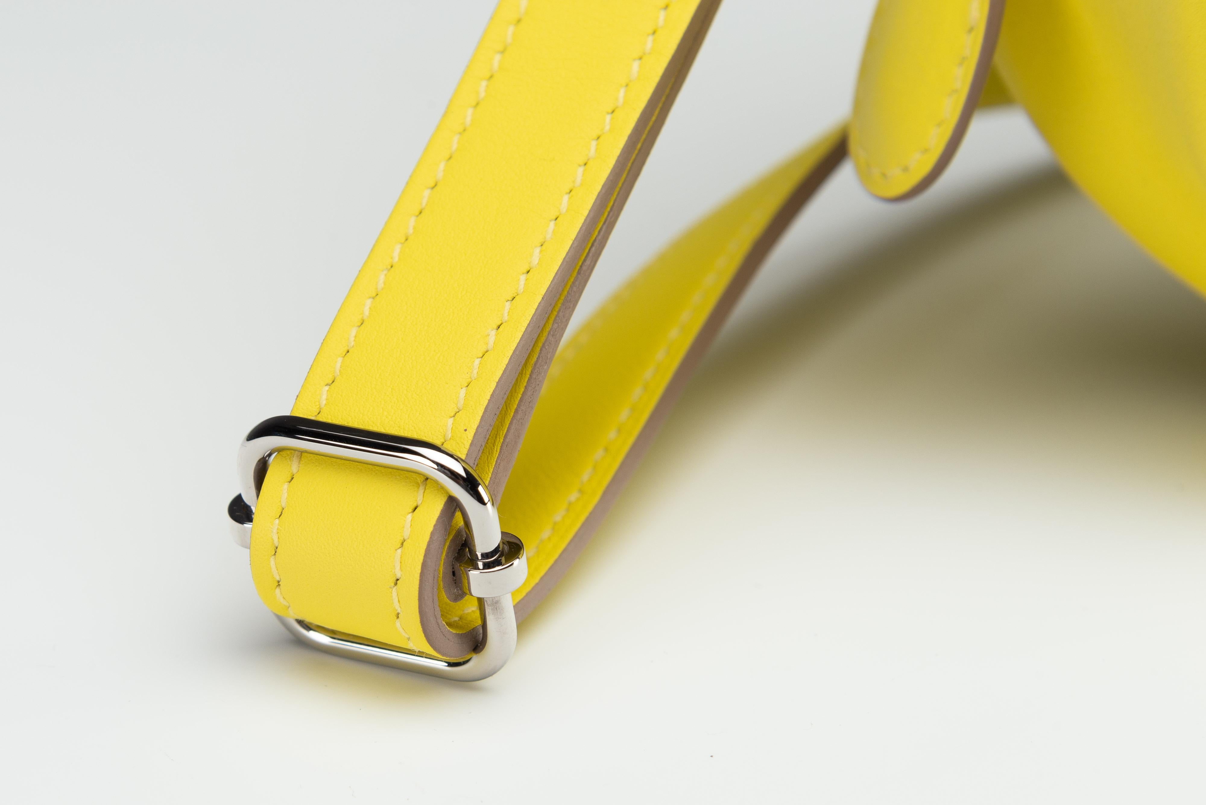 Hermes NEW In-The-Loop Lime Swift Verso Gürteltasche Palladium Hardware im Angebot 3