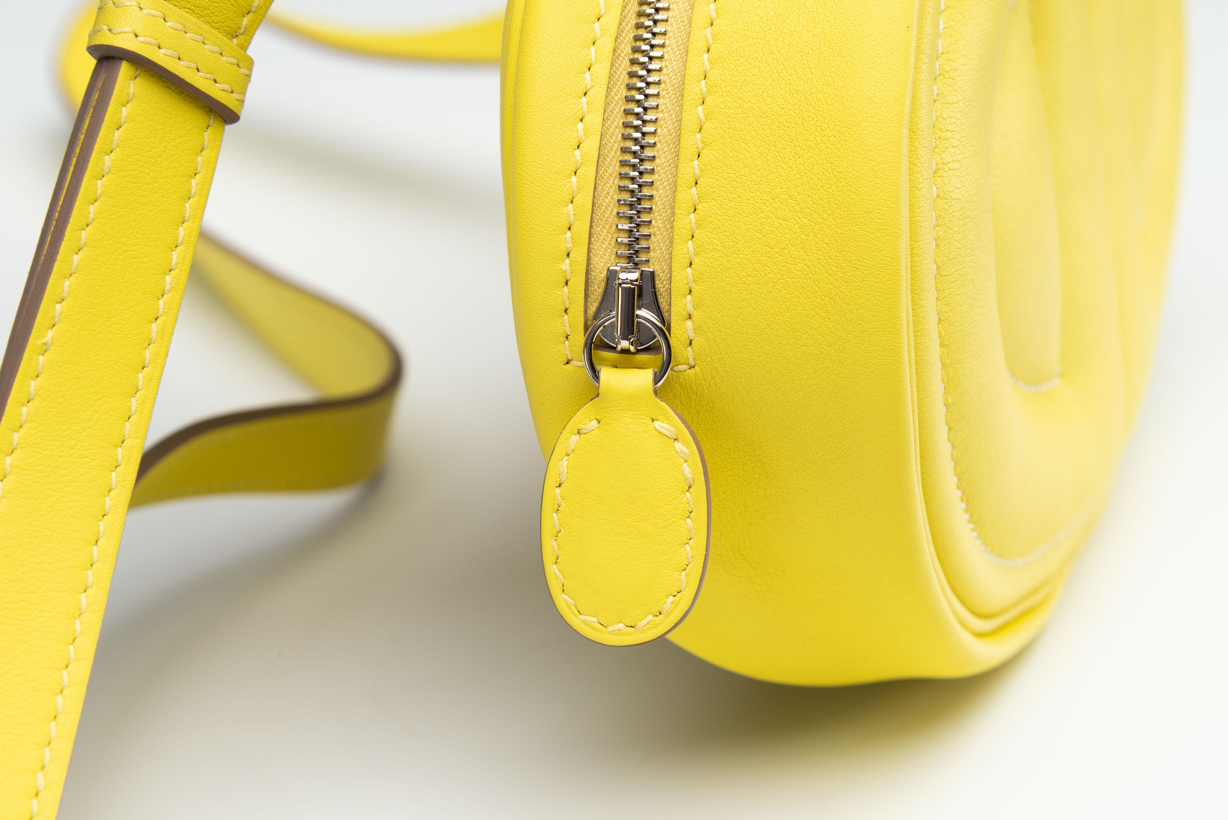 Hermes NEW In-The-Loop Lime Swift Verso Gürteltasche Palladium Hardware im Angebot 4