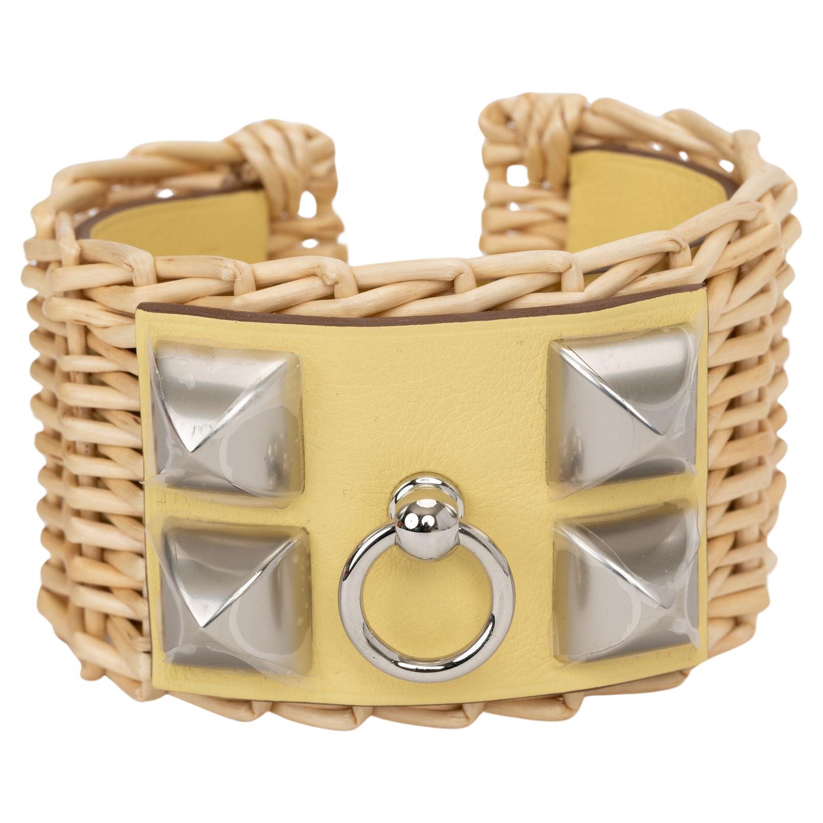 Hermes New Jaune Picnic Cuff Bracelet