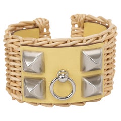 Hermes New Jaune Picnic Cuff Bracelet