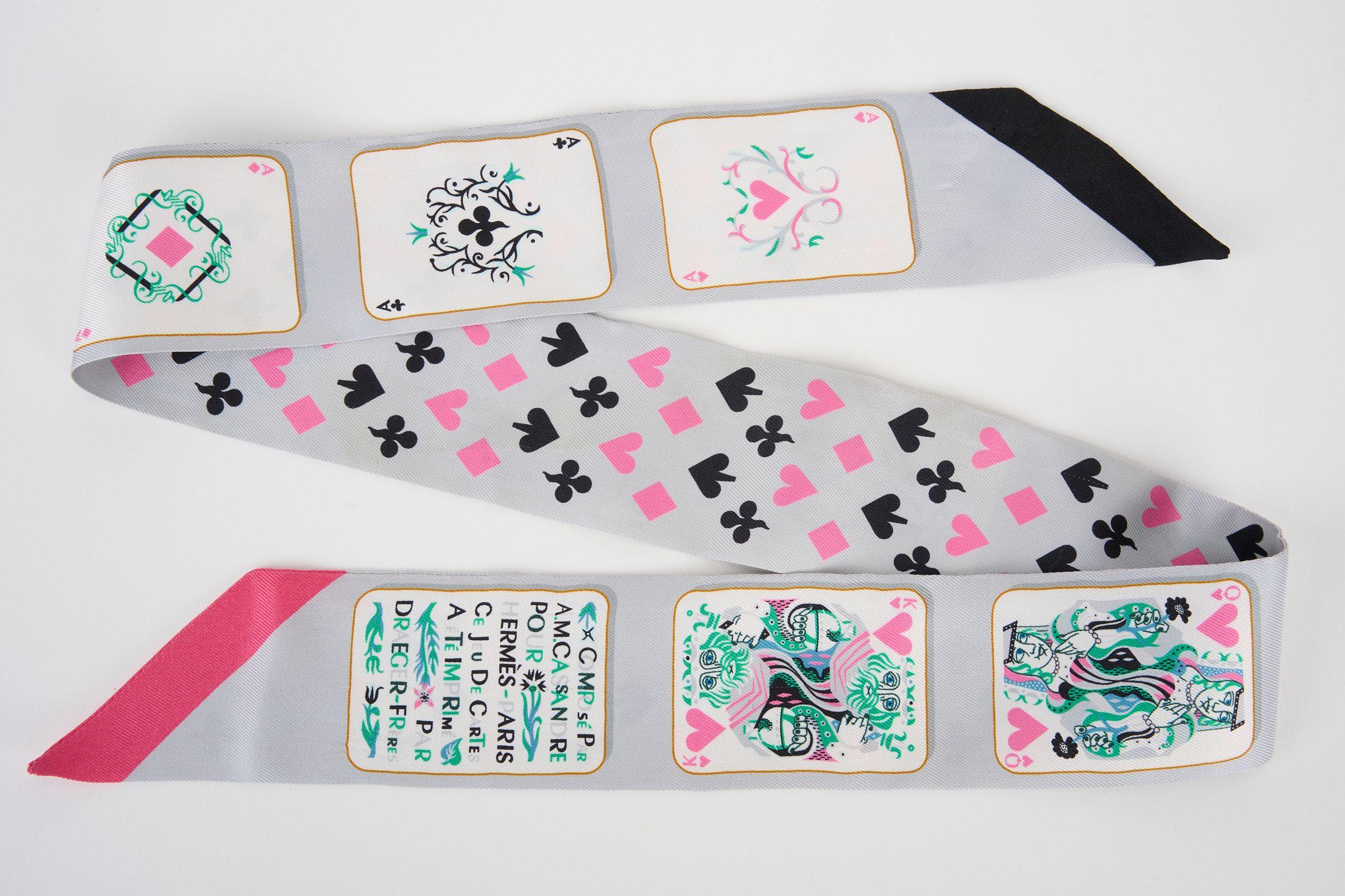 Beige Hermès New Jeu de Cartes Twilly Medor For Sale