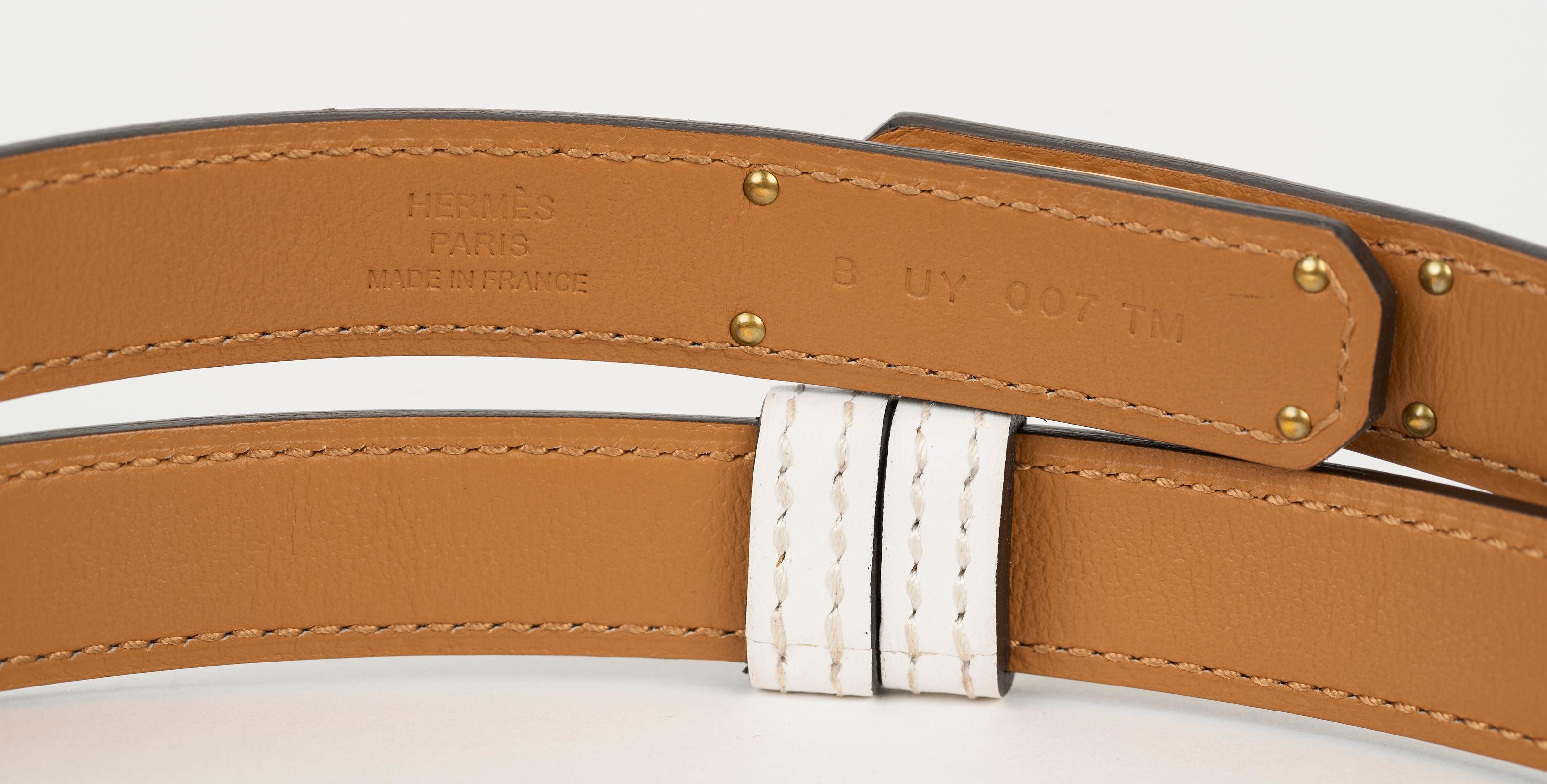 Hermès New Kelly 18 White Rose Gold In New Condition For Sale In West Hollywood, CA