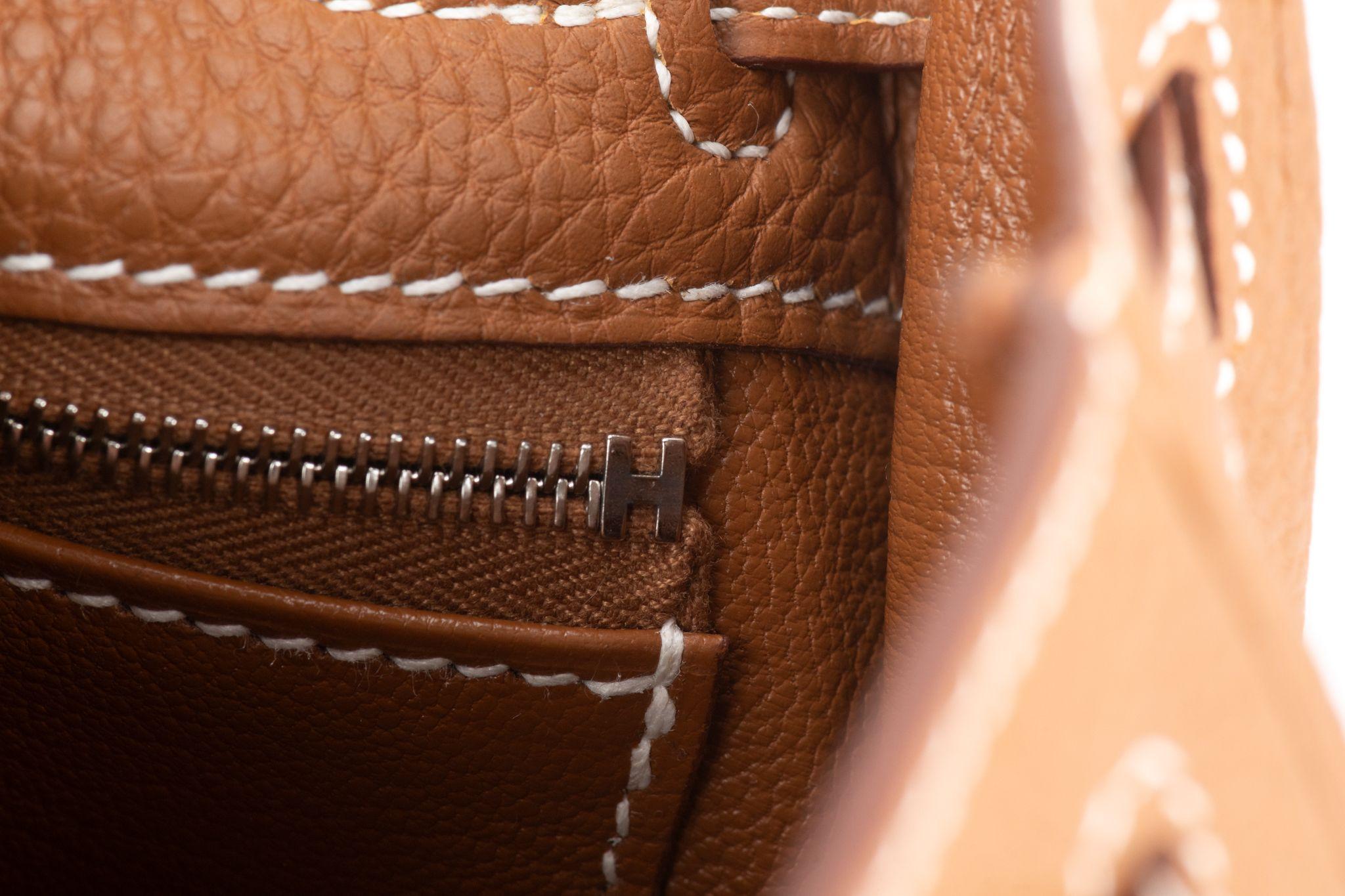 Hermes New Kelly 25 Gold Togo Palladium im Angebot 9