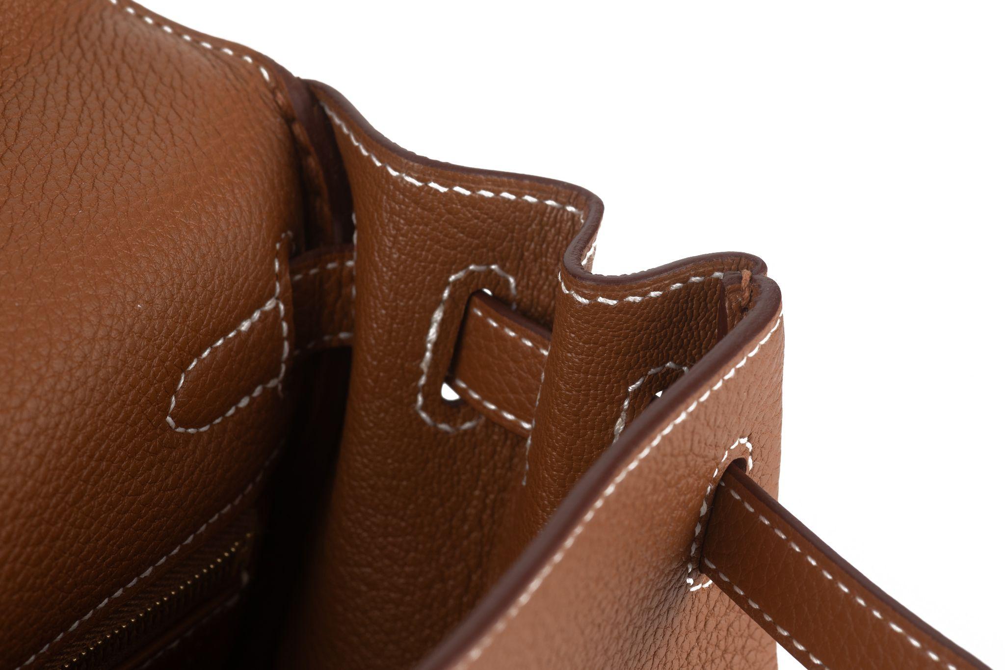 Hermès  Neu Kelly 25 Retournè Gold Togo im Angebot 7