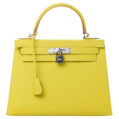 Hermés Yellow Epsom Mini Kelly Bag - DavidSW