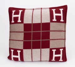 Hermès New Large Avalon Burgundy Pillow