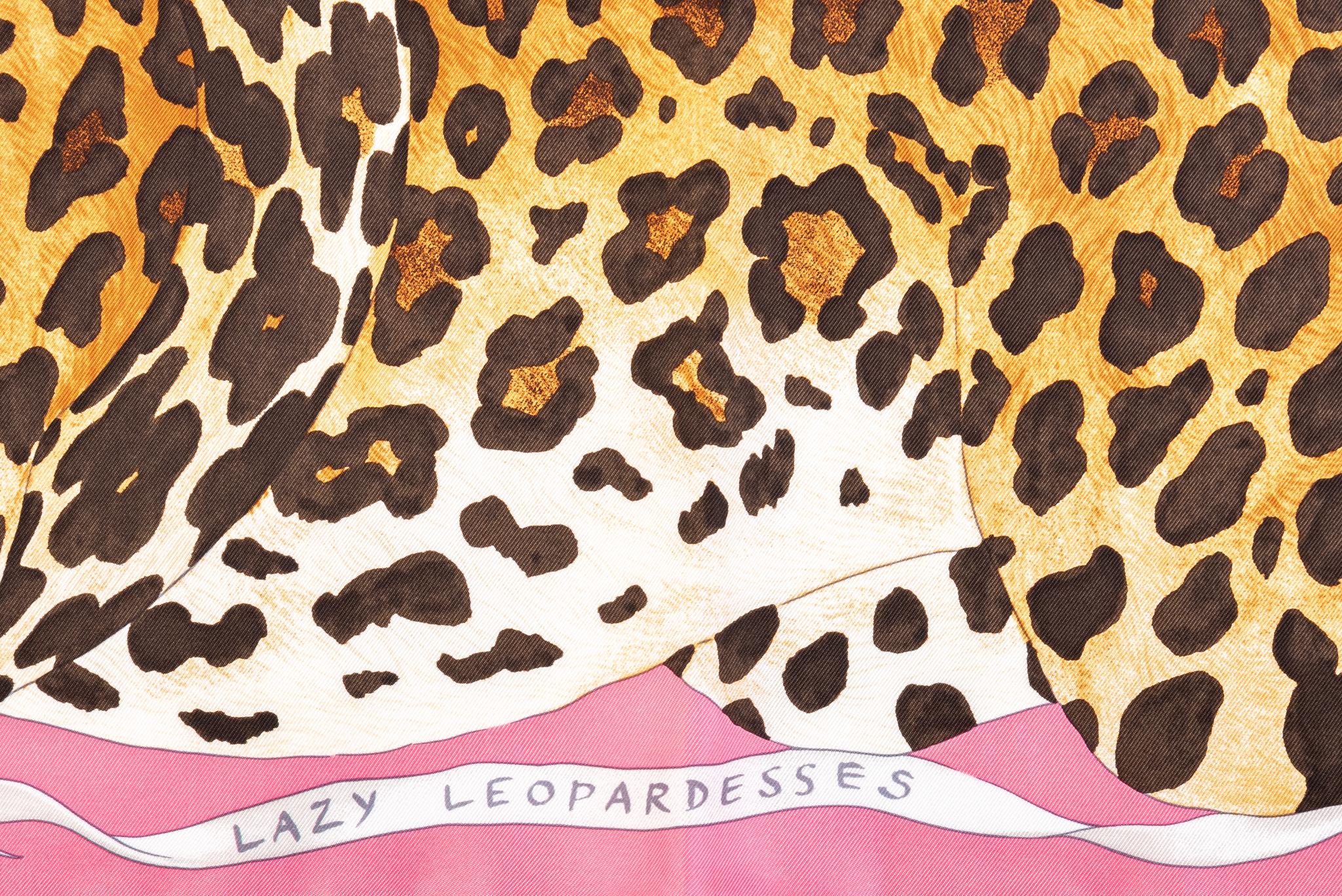 Hermès New Lazy Leopardess Silk Scarf In New Condition For Sale In West Hollywood, CA