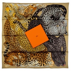 Hermès New Lazy Leopardess Silk Scarf