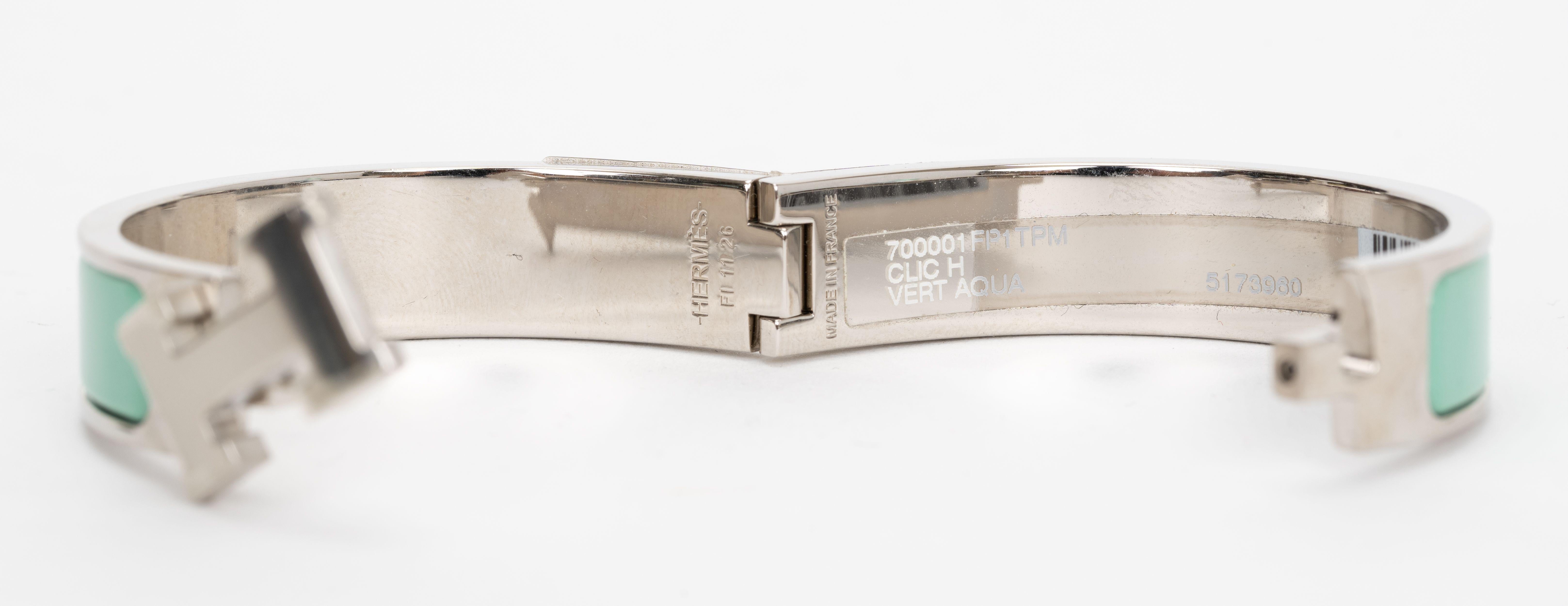 De las mujeres Hermes Nuevo Pulsera Clic H Verde Claro en venta