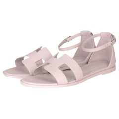 Hermes NEW Light Pink Santorini H Sandals sz 37.5