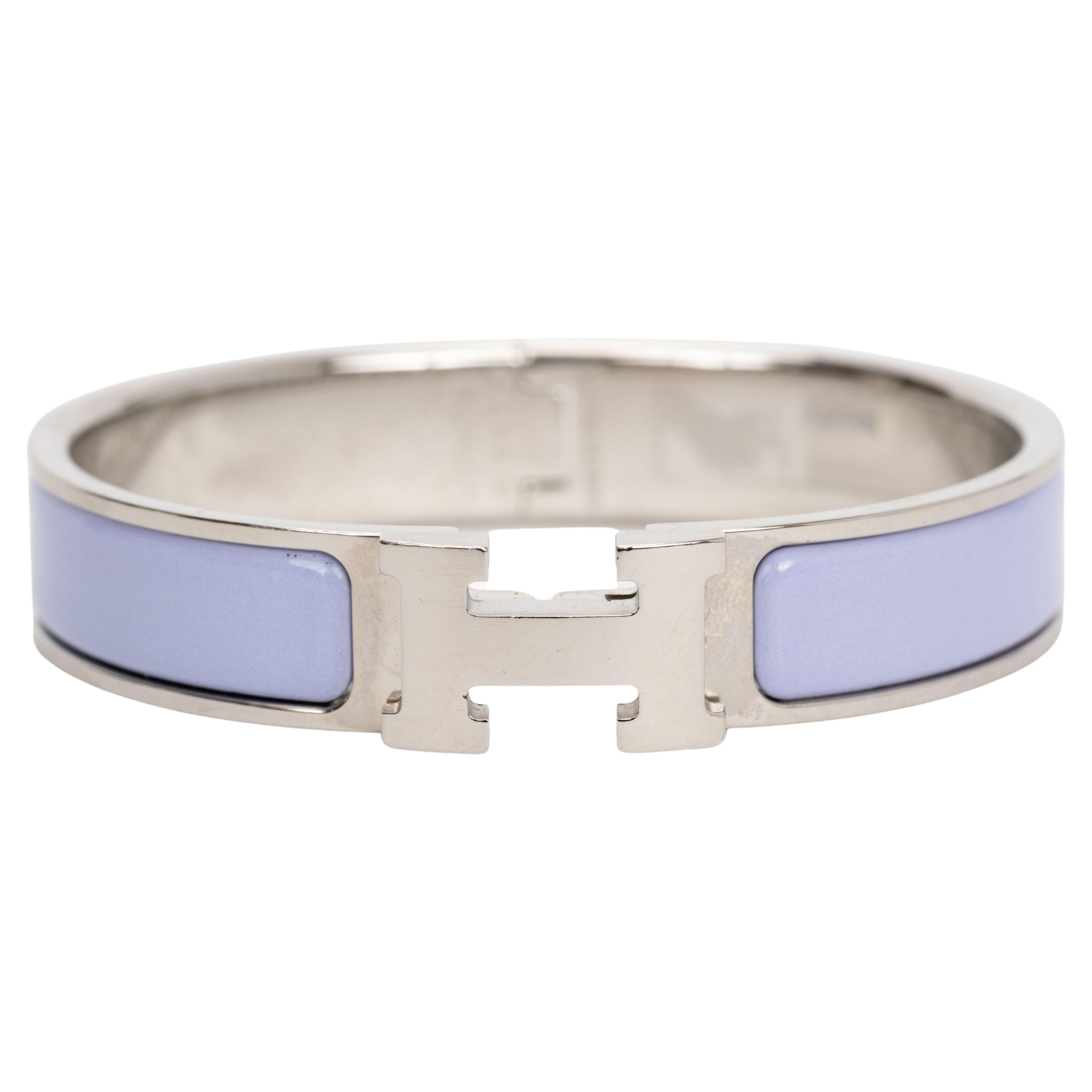 Hermes New Lilac Clic Clac H Bracelet en vente