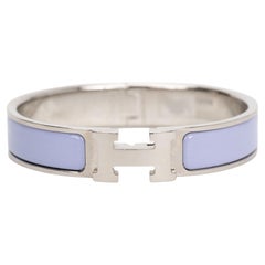 Used Hermes New Lilac Clic Clac H Bracelet